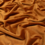 Organic Cotton Velour Fabric in Gingerbread