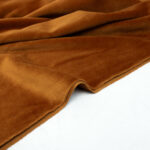 Organic Cotton Velour Fabric in Gingerbread