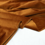 Organic Cotton Velour Fabric in Gingerbread