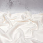 Organic Cotton Fleece Fabric in Ecru White