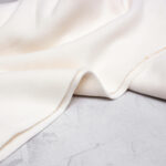 Organic Cotton Fleece Fabric in Ecru White