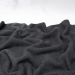 Organic Cotton Fleece Fabric in Melange Grey