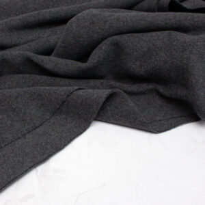 Organic Cotton Fleece Fabric in Melange Grey