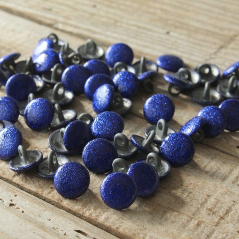 Eglantine et Zoe 10mm Shiny Button in Cobalt Blue