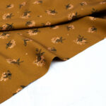 Lise Tailor Viscose Fabric in Mustard Floreale Print