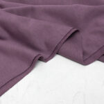 Extra Wide Organic Cotton Brushed Sweatshirt Fabric in Purple Fig