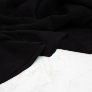 Organic Cotton Fleece Fabric in Black