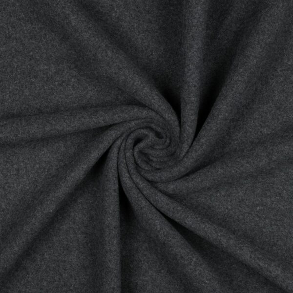 Organic Cotton Fleece Fabric in Melange Grey