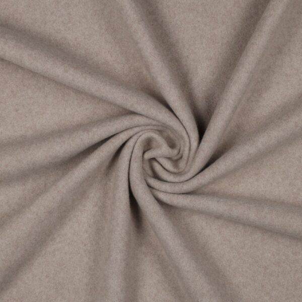 Organic Cotton Fleece Fabric in Taupe