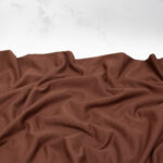 Extra Wide Organic Cotton Brushed Sweatshirt Fabric in Cinnamon Brown