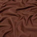 Extra Wide Organic Cotton Brushed Sweatshirt Fabric in Cinnamon Brown