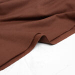 Extra Wide Organic Cotton Brushed Sweatshirt Fabric in Cinnamon Brown