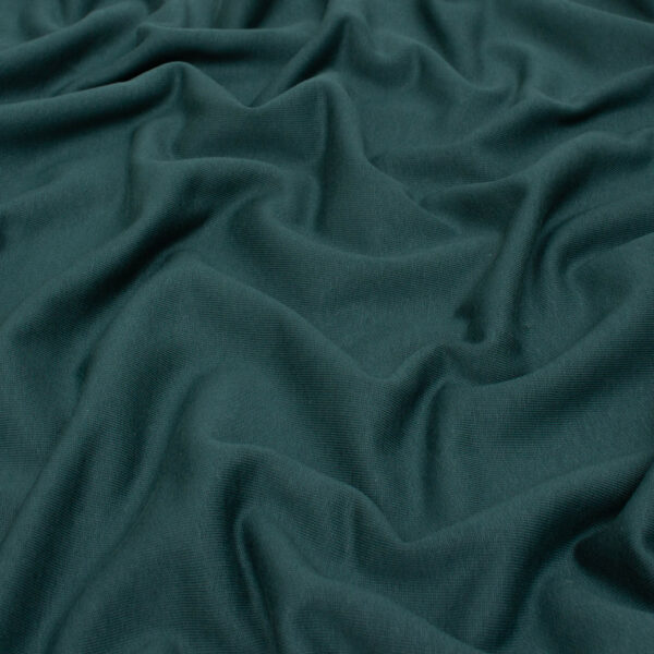 Extra Wide Organic Cotton Brushed Sweatshirt Fabric in Dark Green