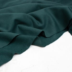 Extra Wide Organic Cotton Brushed Sweatshirt Fabric in Dark Green