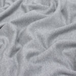 Extra Wide Organic Cotton Brushed Sweatshirt Fabric in Melange Grey