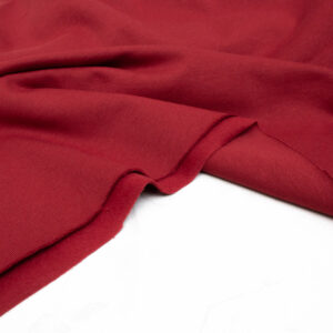 Extra Wide Organic Cotton Brushed Sweatshirt Fabric in Christmas Red