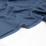 Extra Wide Organic Cotton Brushed Sweatshirt Fabric in Stormy Blue