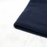 Cotton Sherpa Fleece Fabric in Navy