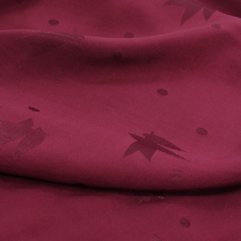 Eglantine et Zoe Streli Viscose Jacquard Fabric in Bordeaux