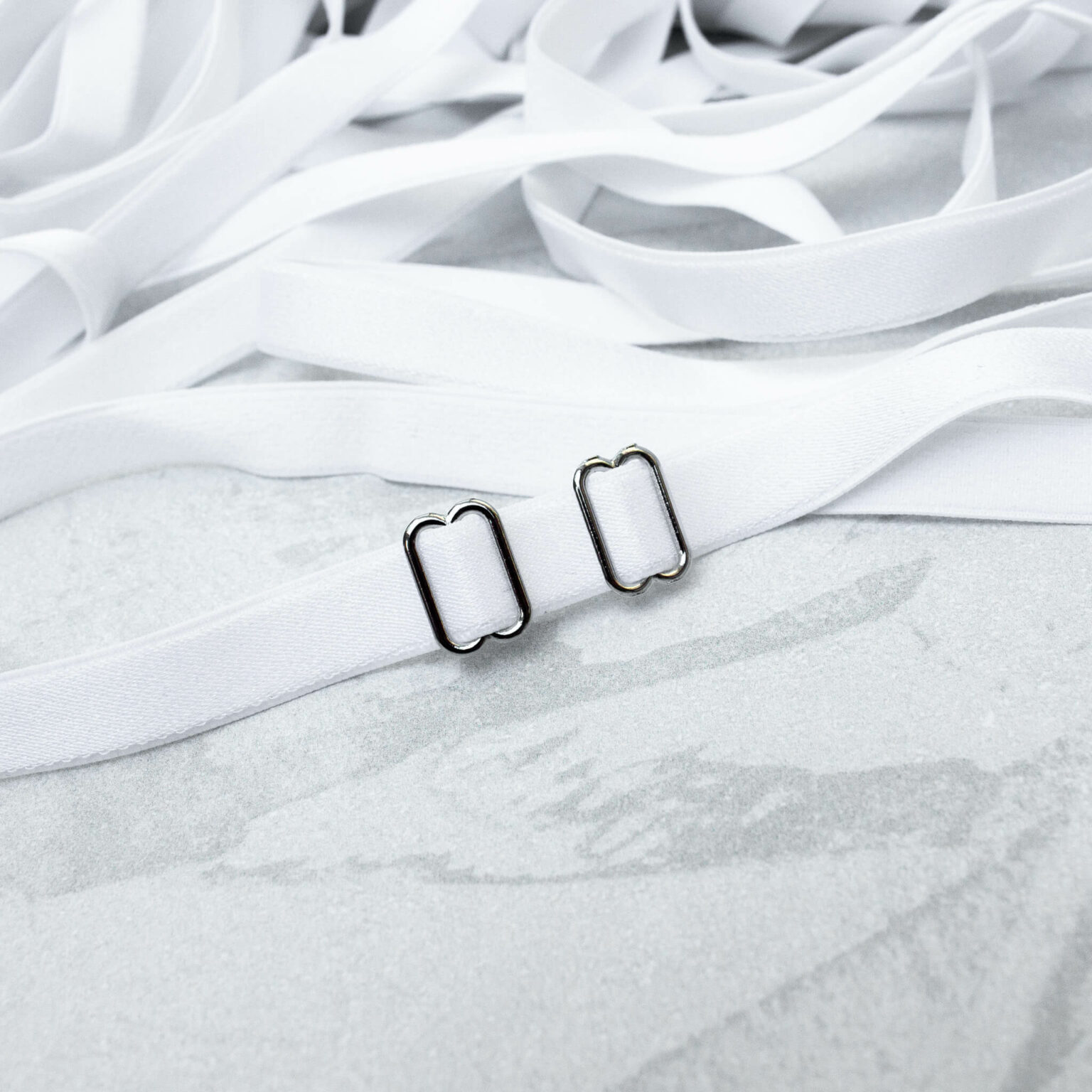 Set of 2 x 12mm Bra Sliders in Silver