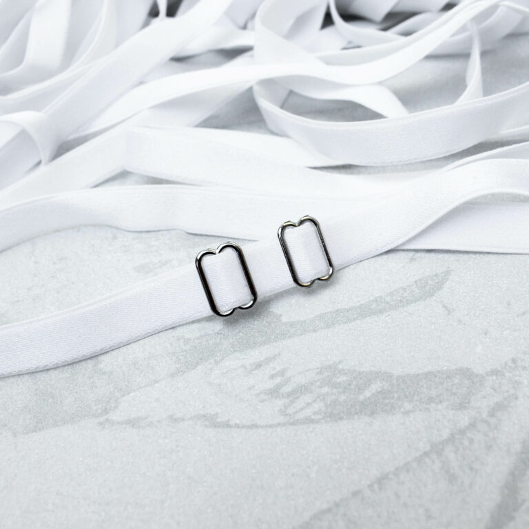 Set of 2 x 12mm Bra Sliders in Silver