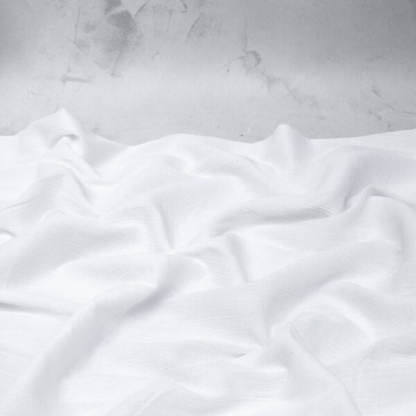 Crinkle Cotton Fabric in Bright White