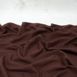Crinkle Cotton Fabric in Espresso Brown