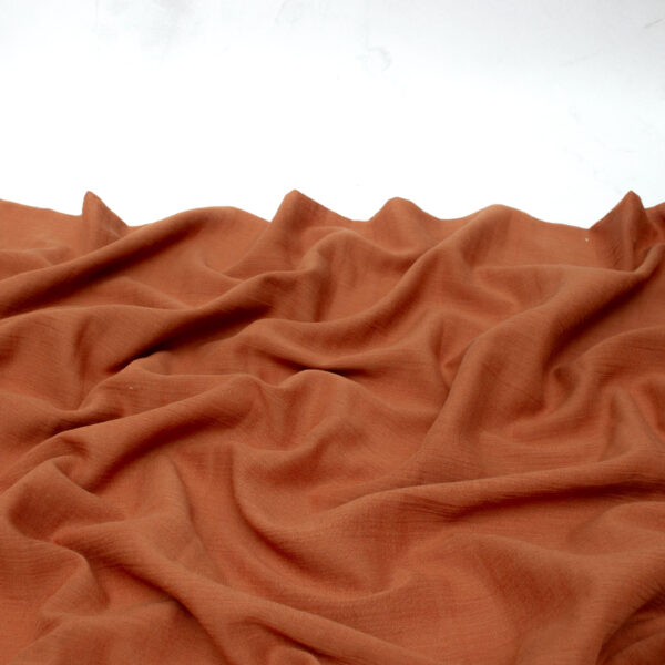 Crinkle Cotton Fabric in Toasted Maple