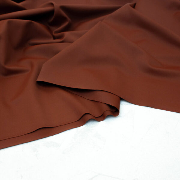 Light Econyl Swim & Sports Lycra Fabric in Toffee Brown