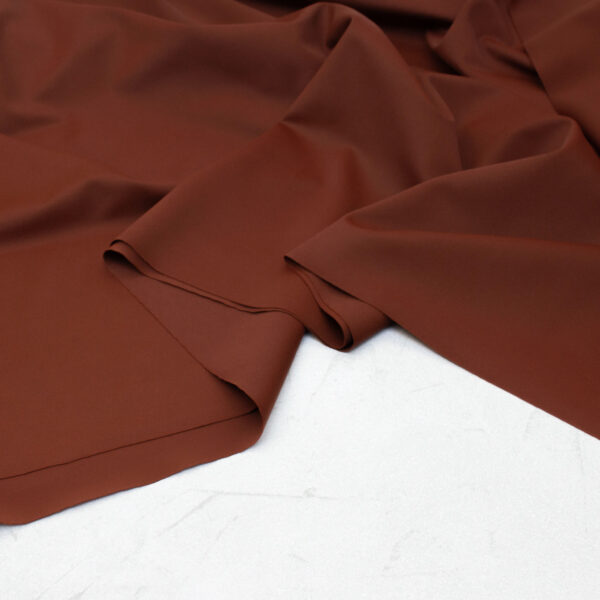 Light Econyl Swim & Sports Lycra Fabric in Toffee Brown