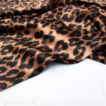 Fabric Godmother Leopard Print Ecovero Satin Fabric