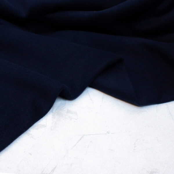 Organic Cotton Fleece Fabric in Dark Navy
