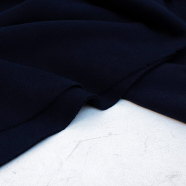 Organic Cotton Fleece Fabric in Dark Navy