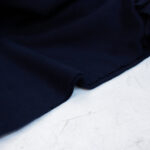 Organic Cotton Fleece Fabric in Dark Navy
