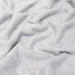 light grey organic cotton fleece fabric