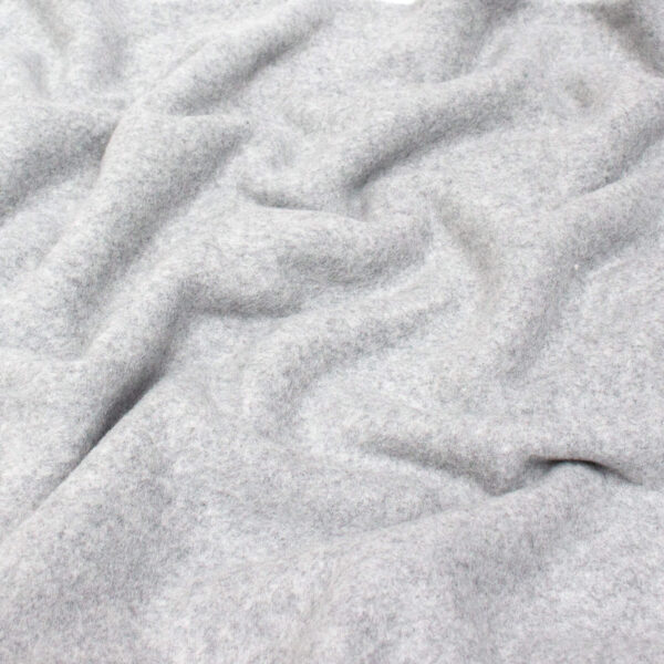 light grey organic cotton fleece fabric
