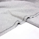 Organic Cotton Fleece Fabric in Light Melange Grey