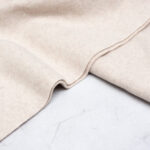 Organic Cotton Fleece Fabric in Warm Nougat