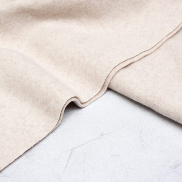Organic Cotton Fleece Fabric in Warm Nougat