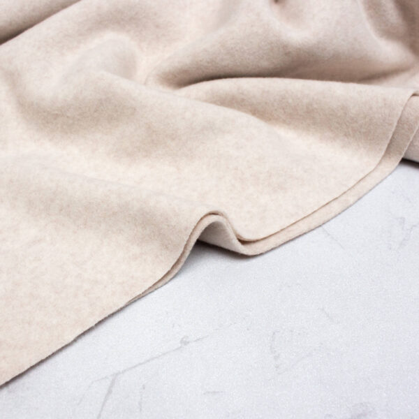 Organic Cotton Fleece Fabric in Warm Nougat
