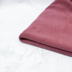 Cotton Sherpa Fleece Fabric in Mulled Berry