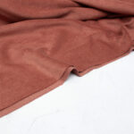 Organic Cotton Terry Towelling Fabric in Cedar Wood