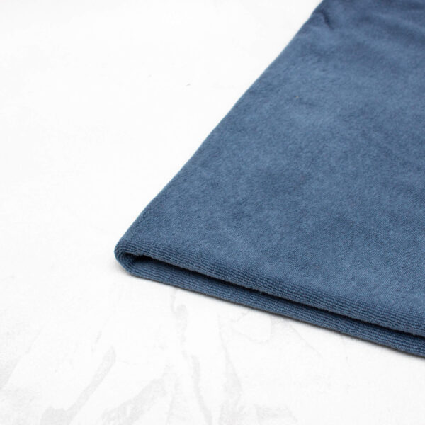 Organic Cotton Terry Towelling Fabric in Thunder Sky