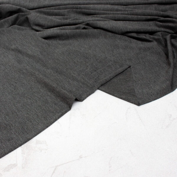Bamboo Jersey Fabric in Charcoal Grey
