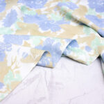 Cousette Floral Viscose Fabric in Celeste Peony