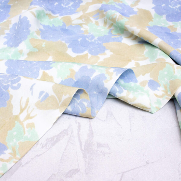 Cousette Floral Viscose Fabric in Celeste Peony
