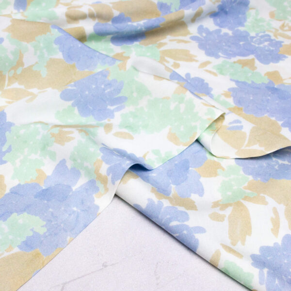 Cousette Floral Viscose Fabric in Celeste Peony