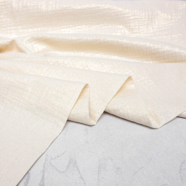 Double Gauze Fabric in Champagne Shimmer