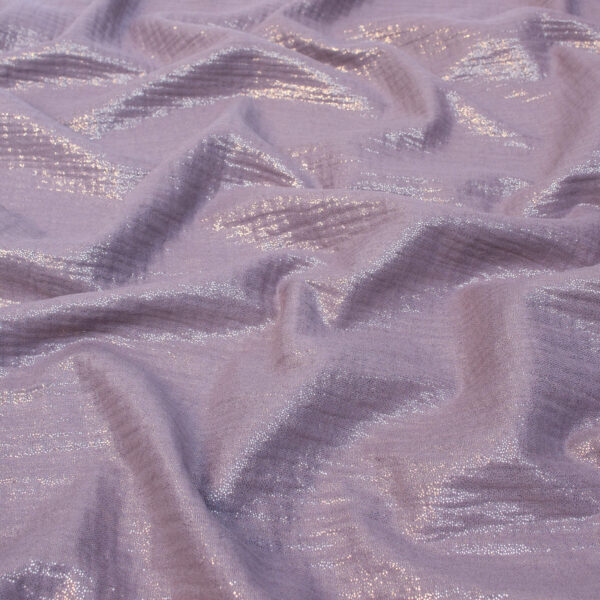 Double Gauze Fabric in Frosted Plum Shimmer