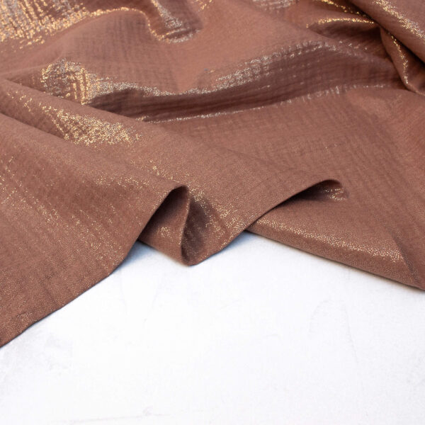Double Gauze Fabric in Maple Shimmer